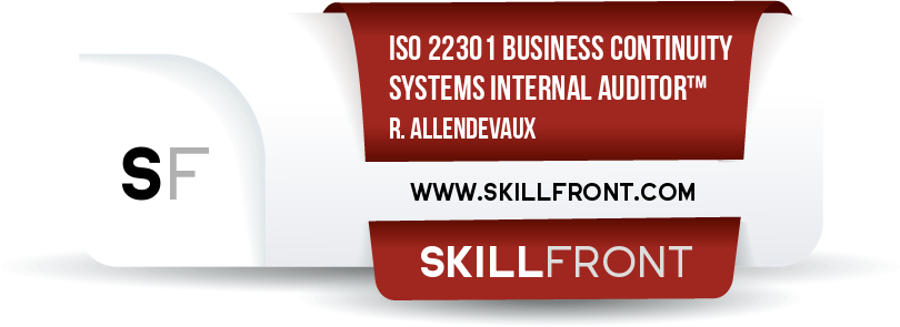 ISO 22301 Business Continuity Management Systems Internal Auditor™