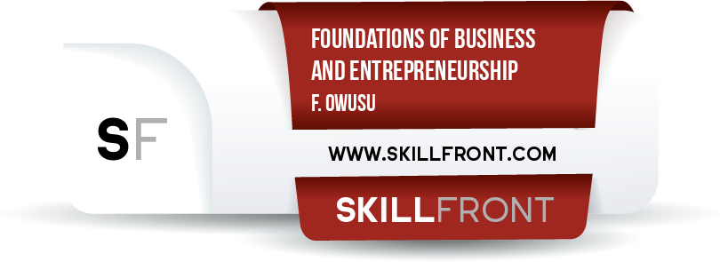 SkillFront Entrepreneur Program™: Foundations Of Business And Entrepreneurship™