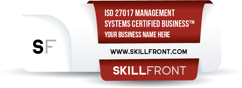 SkillFront ISO/IEC 27017:2015 Code of Practice for Information Security Controls Certified Business™ Certification Shareable and Verifiable Digital Badge